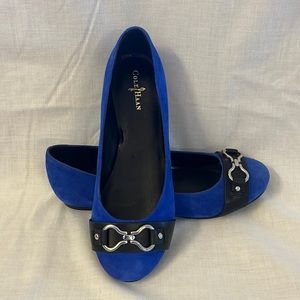 6.5 Cole Haan blue suede ballet flats